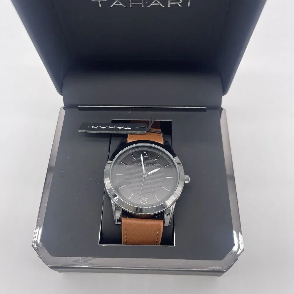 NEW Tahari‎ Watch Leather Band Watch